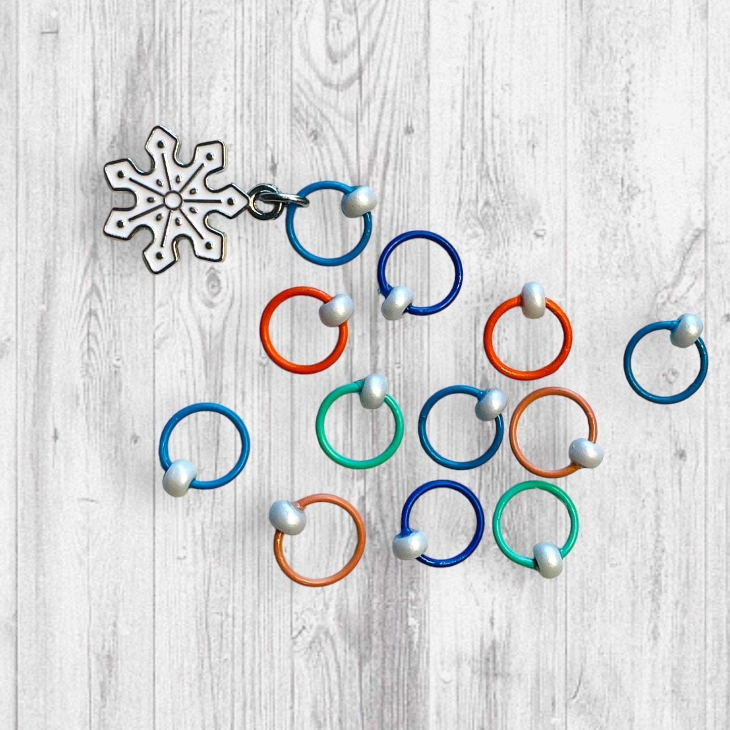 Time for some Mitten Knittin' (White) Progress and Stitch MarkersAdoreKnitTime for some Mitten Knittin' Progress and Stitch Markers are here to help with your accessory knitting!  These stitch markers are great for a knitter or crocheter. Mitten Knittin' (White) Progress