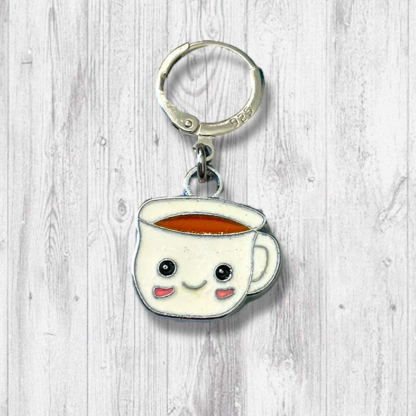 A Happy Little Cup of Coffee Progress and Stitch Markers