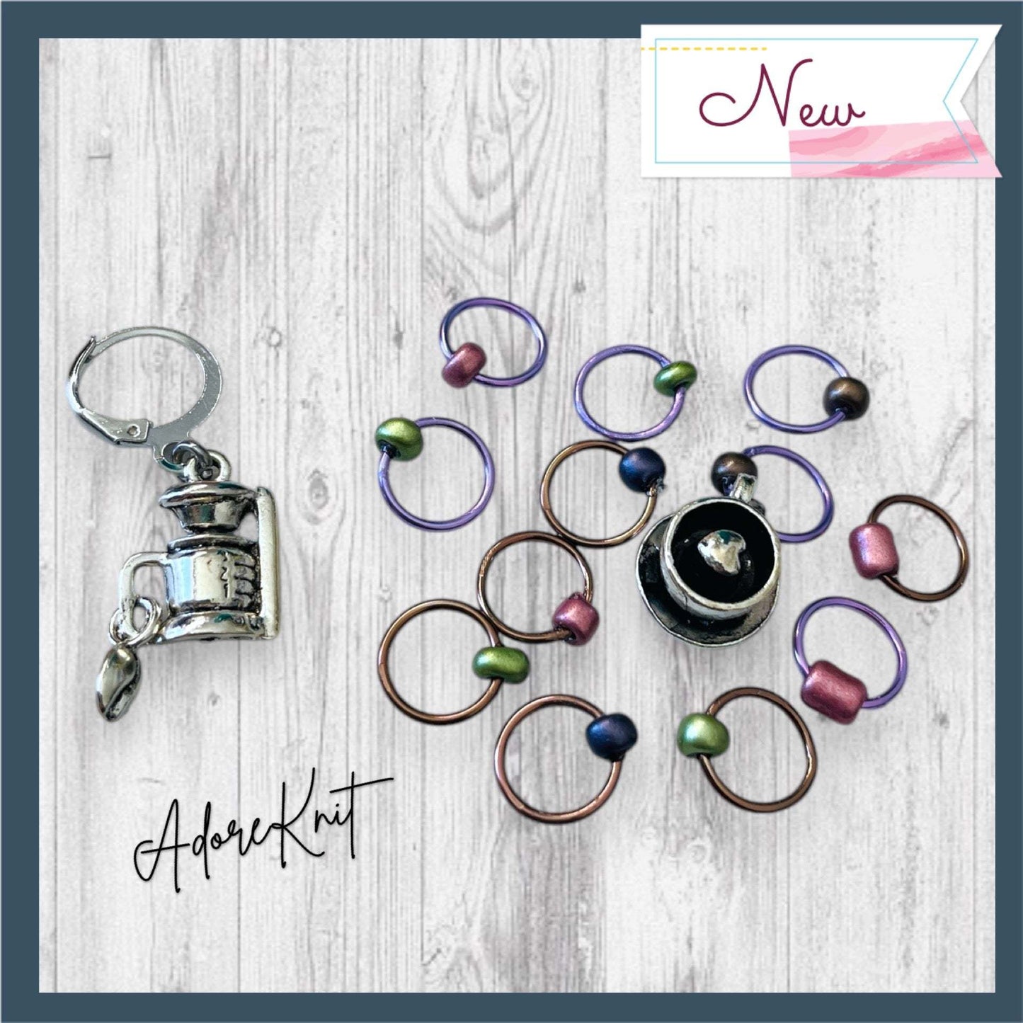 Perky Potion Bean Machine Progress and Stitch Markers