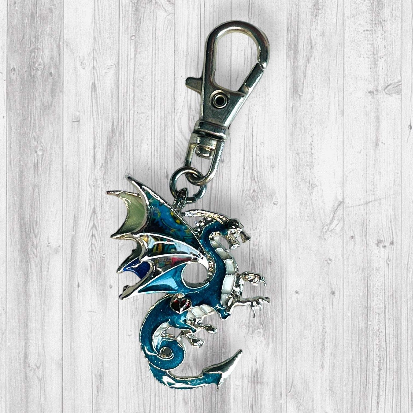 Dragons Exist Progress and Stitch Markers blue