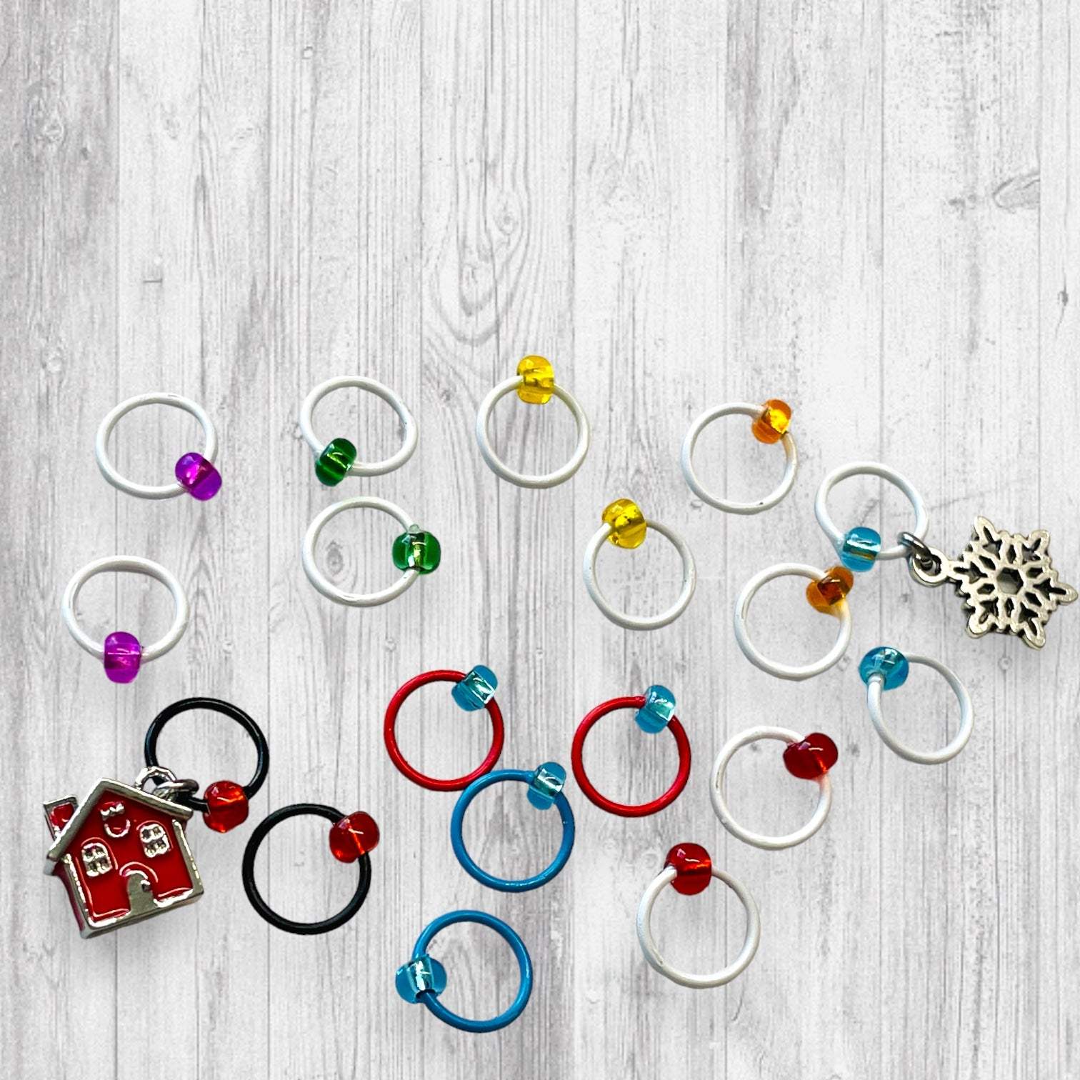 Home for the Holidays Progress and Stitch Markers - AdoreKnit