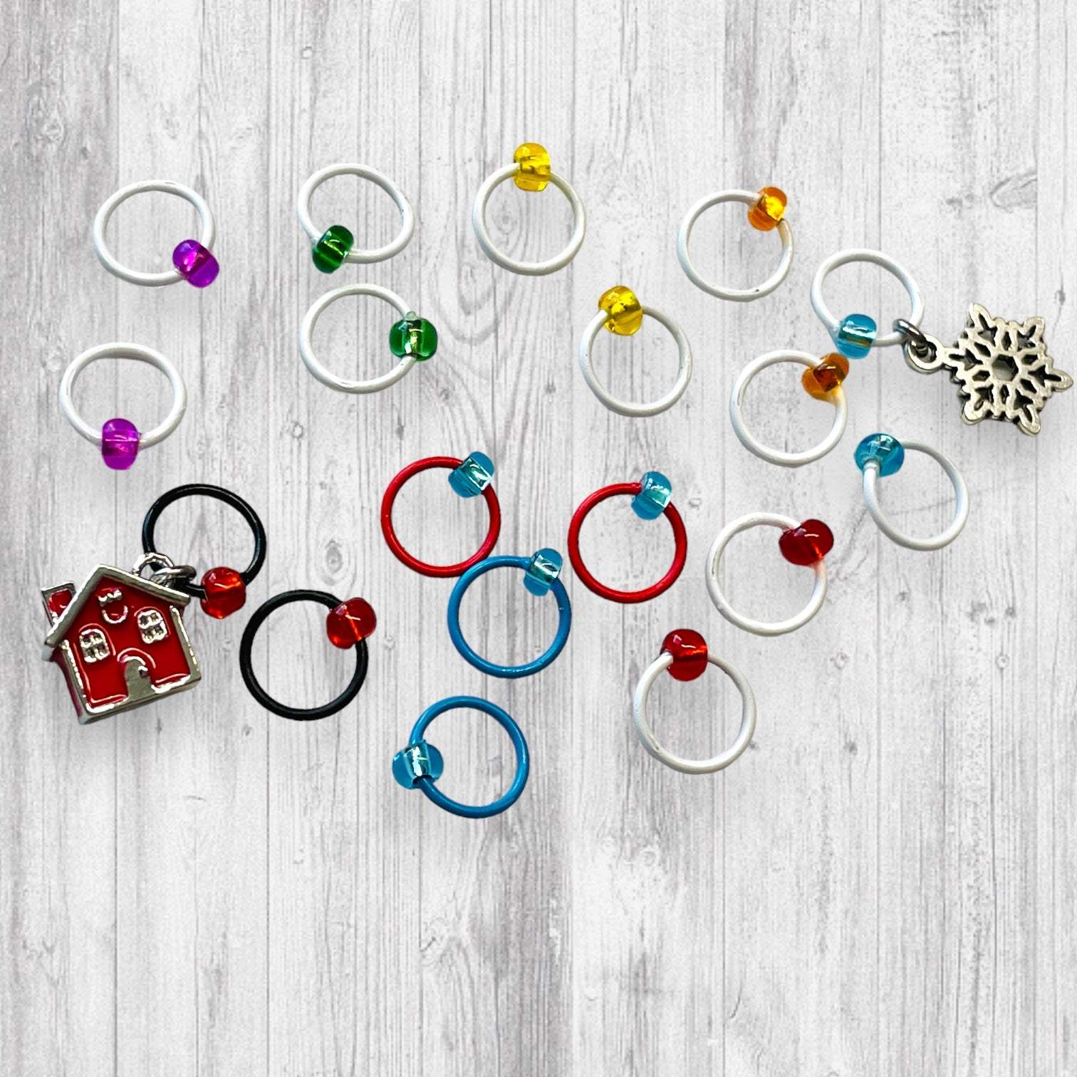 Home for the Holidays Progress and Stitch Markers - AdoreKnit