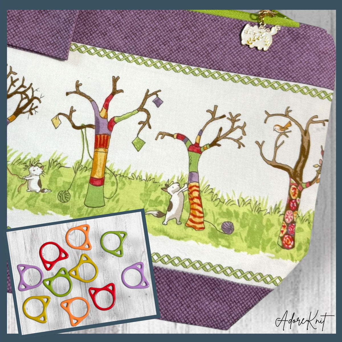 Cat Stitch Markers 10 Knitting Kitty Stitch Markers