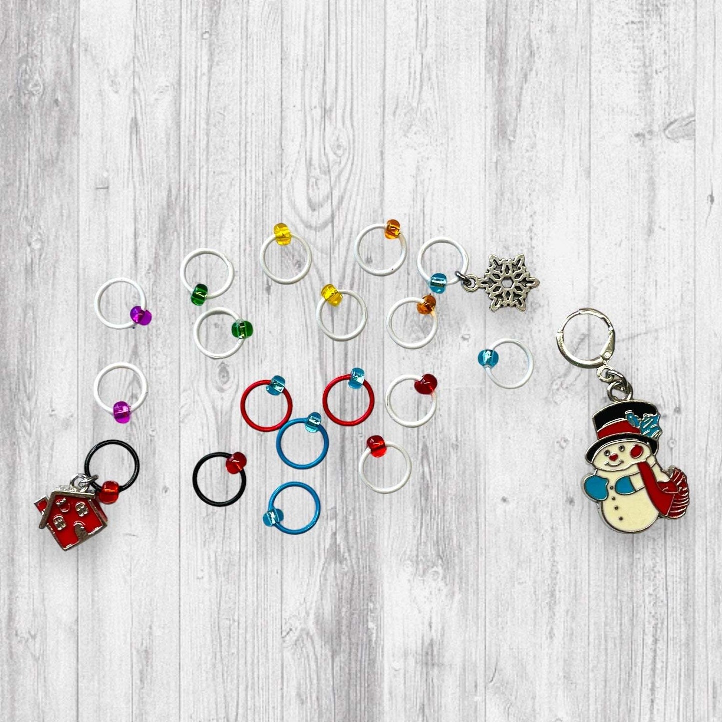 Home for the Holidays Progress and Stitch Markers - AdoreKnit