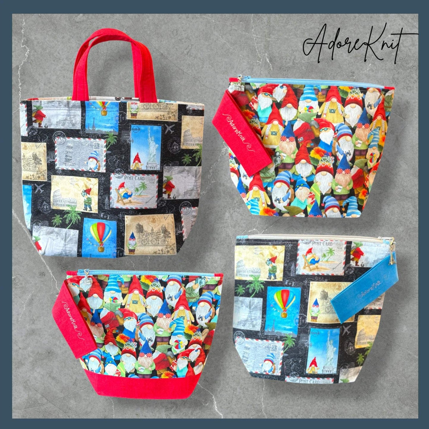 Gnomes Abroad Project Bag