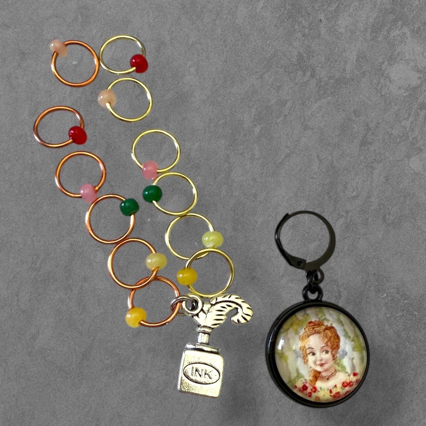 The Wallflower's Wit Progress and Stitch Markers