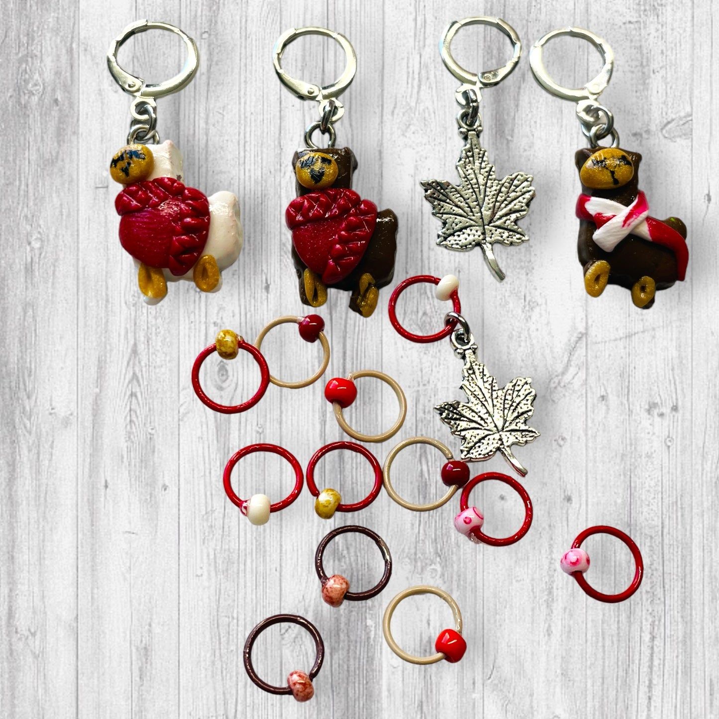 Alpacas in Scarves or Sweaters Progress and Stitch Markers - AdoreKnit