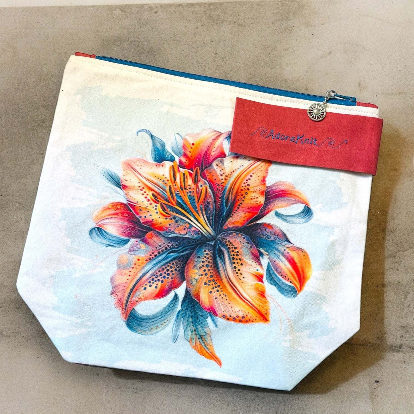 Stargazer Lily Project Bag - AdoreKnit