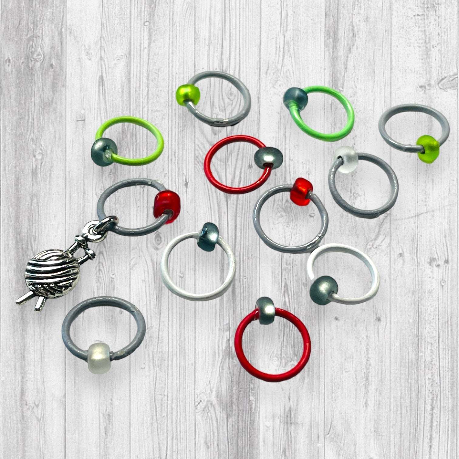 Colorwork Sweater Progress and Stitch Markers Christmas Yarn - AdoreKnit