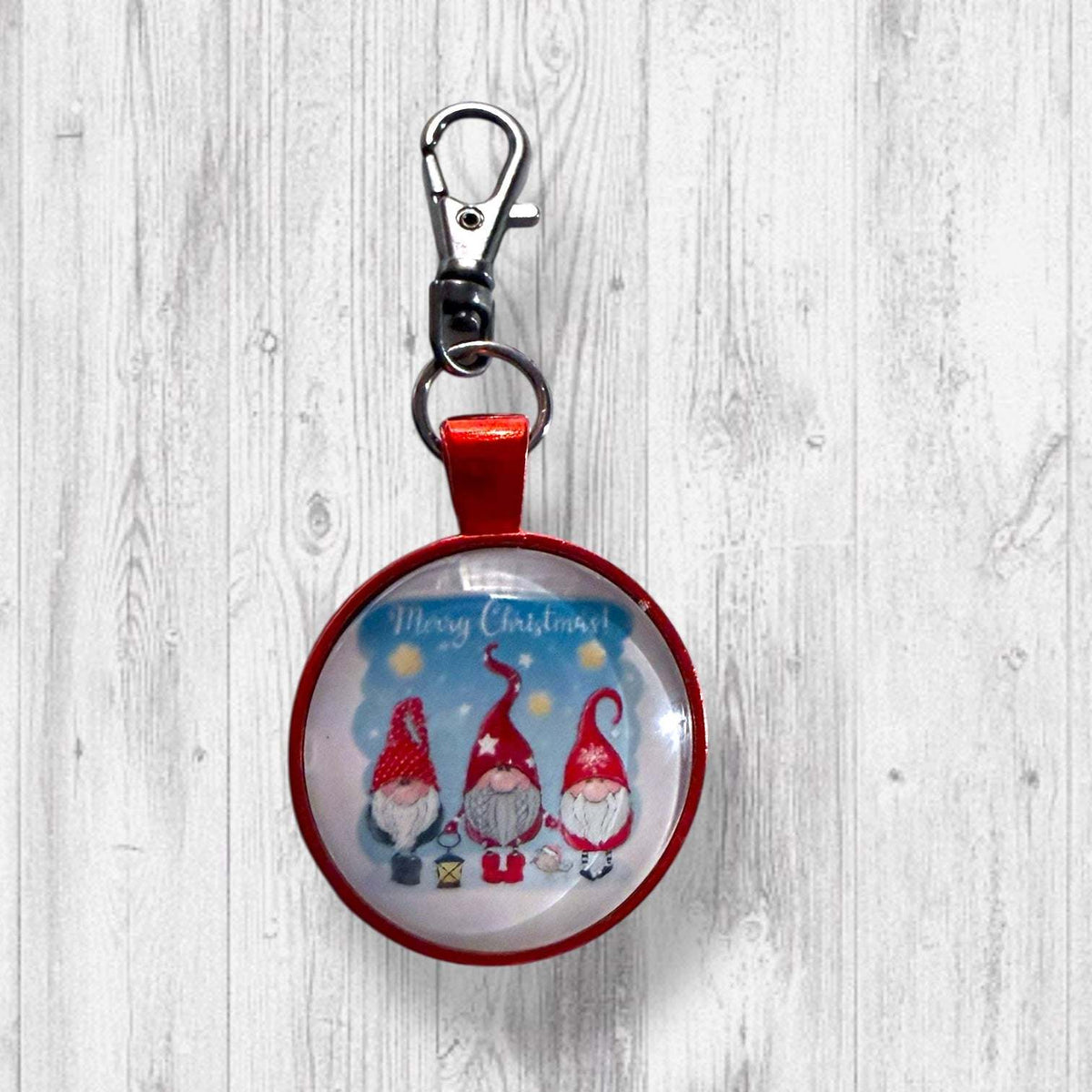 Happy Gnome Christmas Stitch Marker Set | Christmas Gnome Progress Keeper | Holiday Knitting Markers