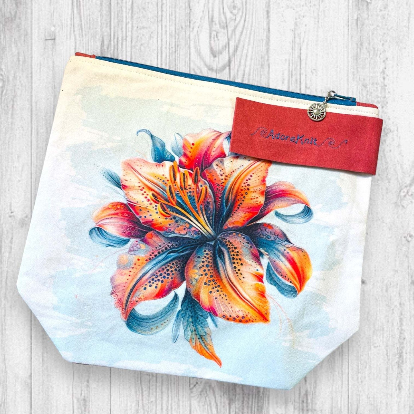 Stargazer Lily Project Bag - AdoreKnit