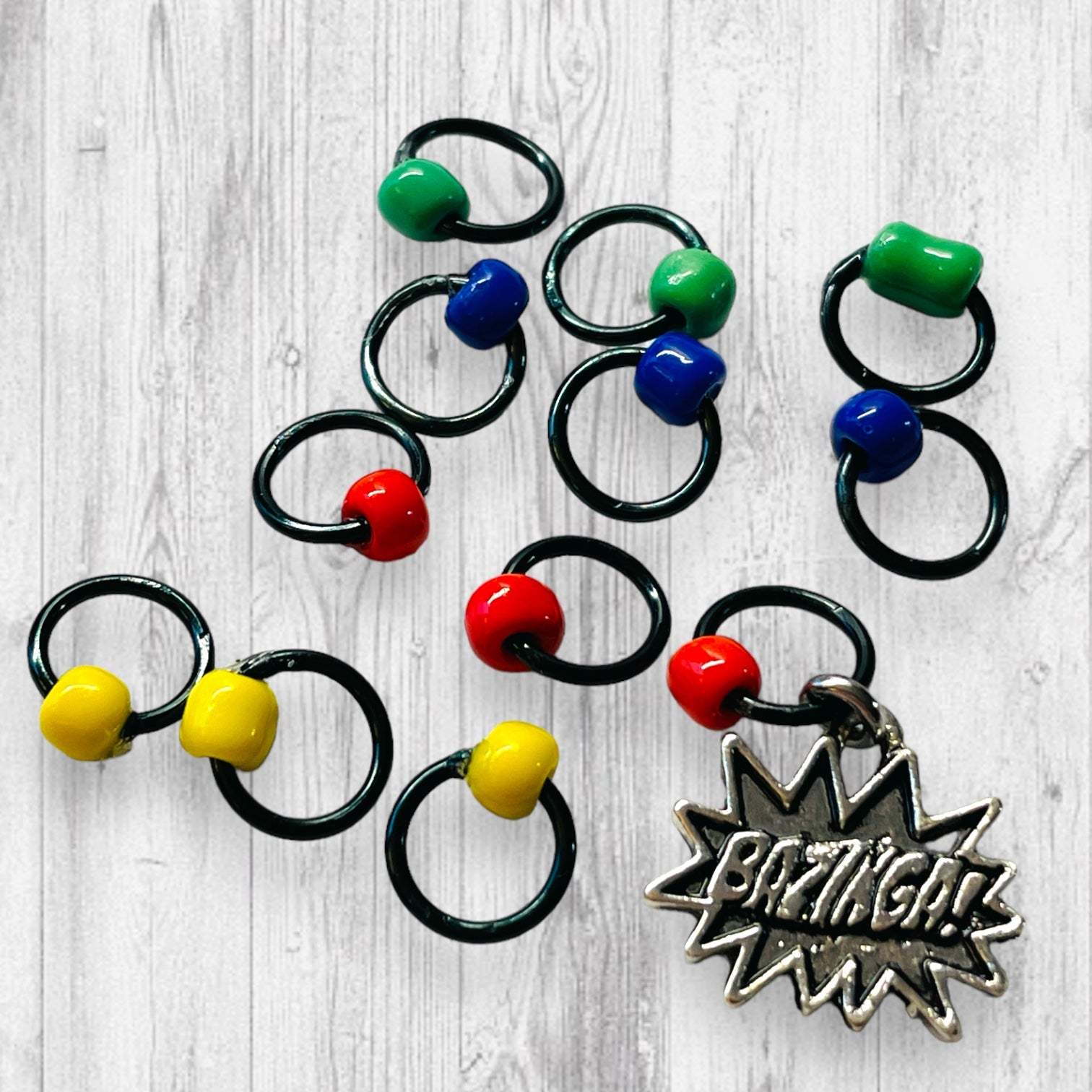 Ball Pit Bazinga! Progress and Stitch Markers - AdoreKnit