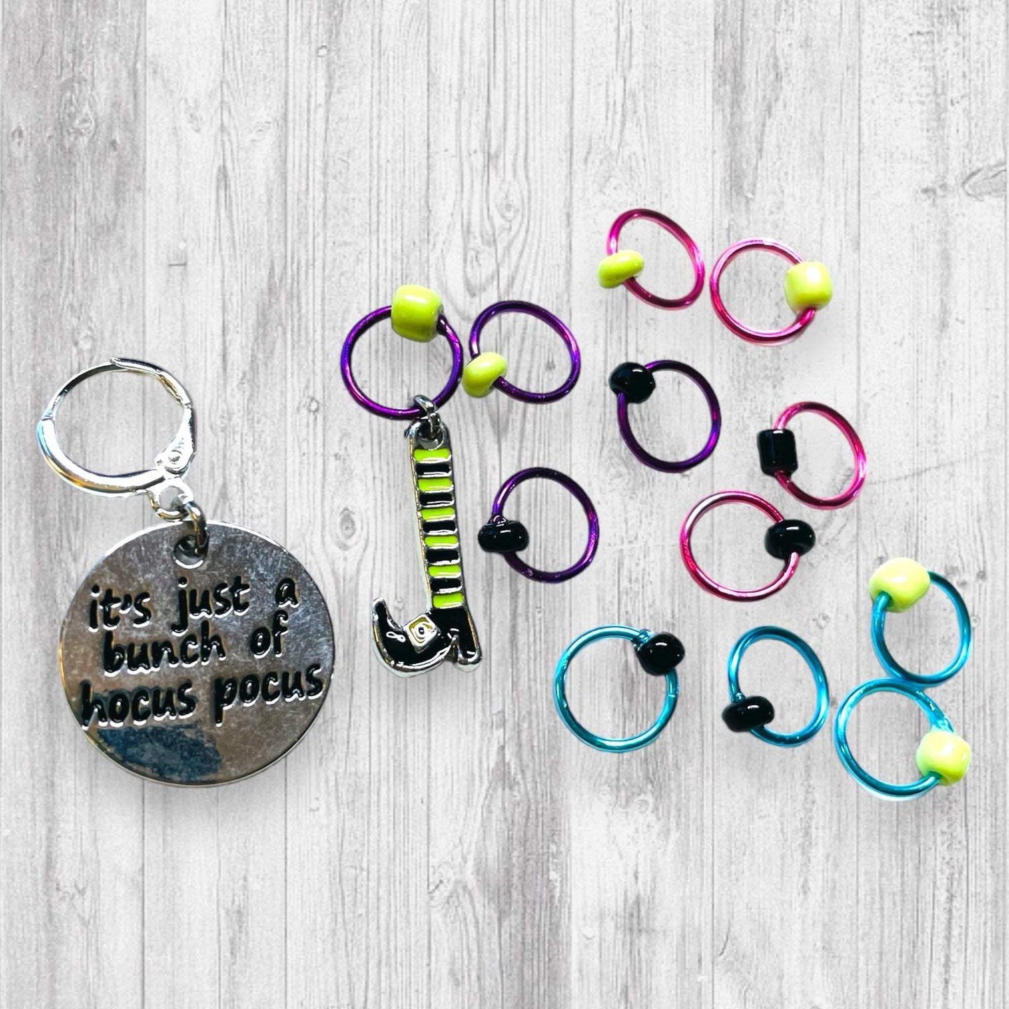 Just a Bunch of Hocus Pocus Progress and Stitch Markers - AdoreKnit