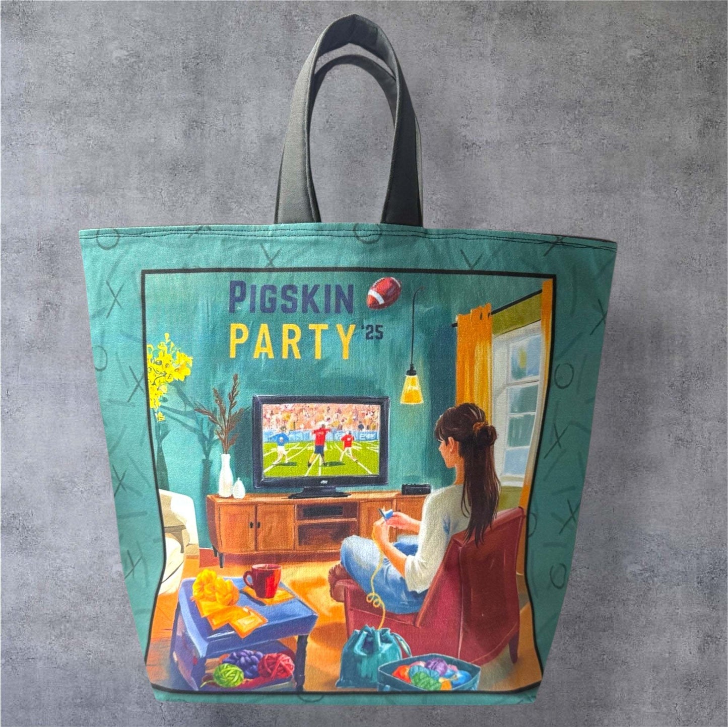 PREORDER AdoreKnit 2025 Exclusive Pigskin Party Project Tote Bag