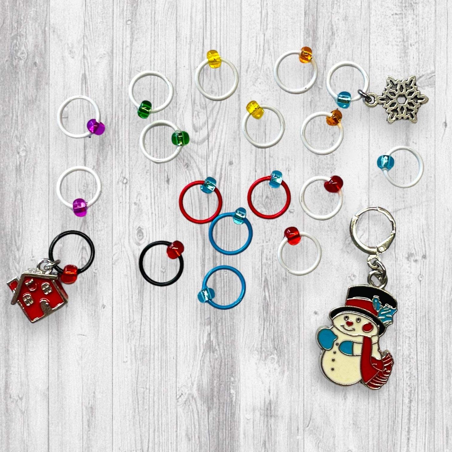 Home for the Holidays Progress and Stitch Markers - AdoreKnit