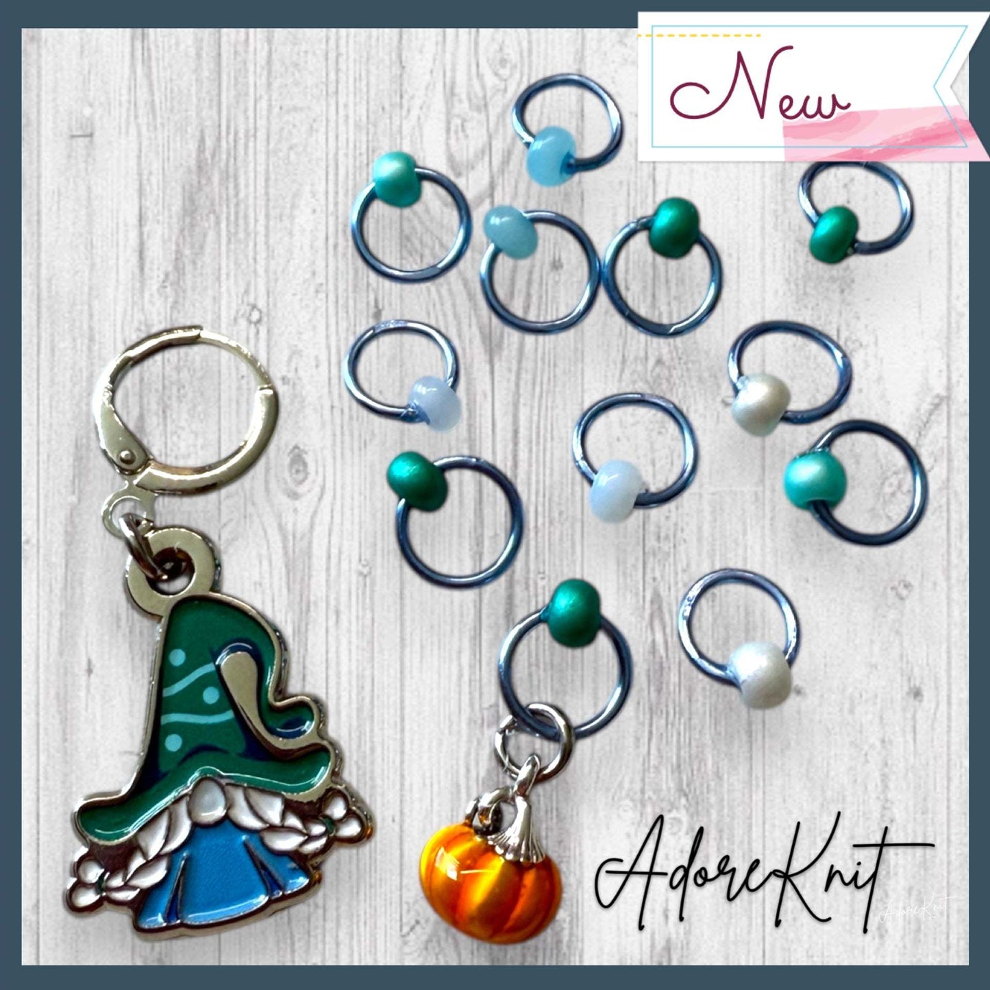 2025 Gnomeleaf Gathering Girls Progress & Stitch Marker Sets for Imagined Landscapes