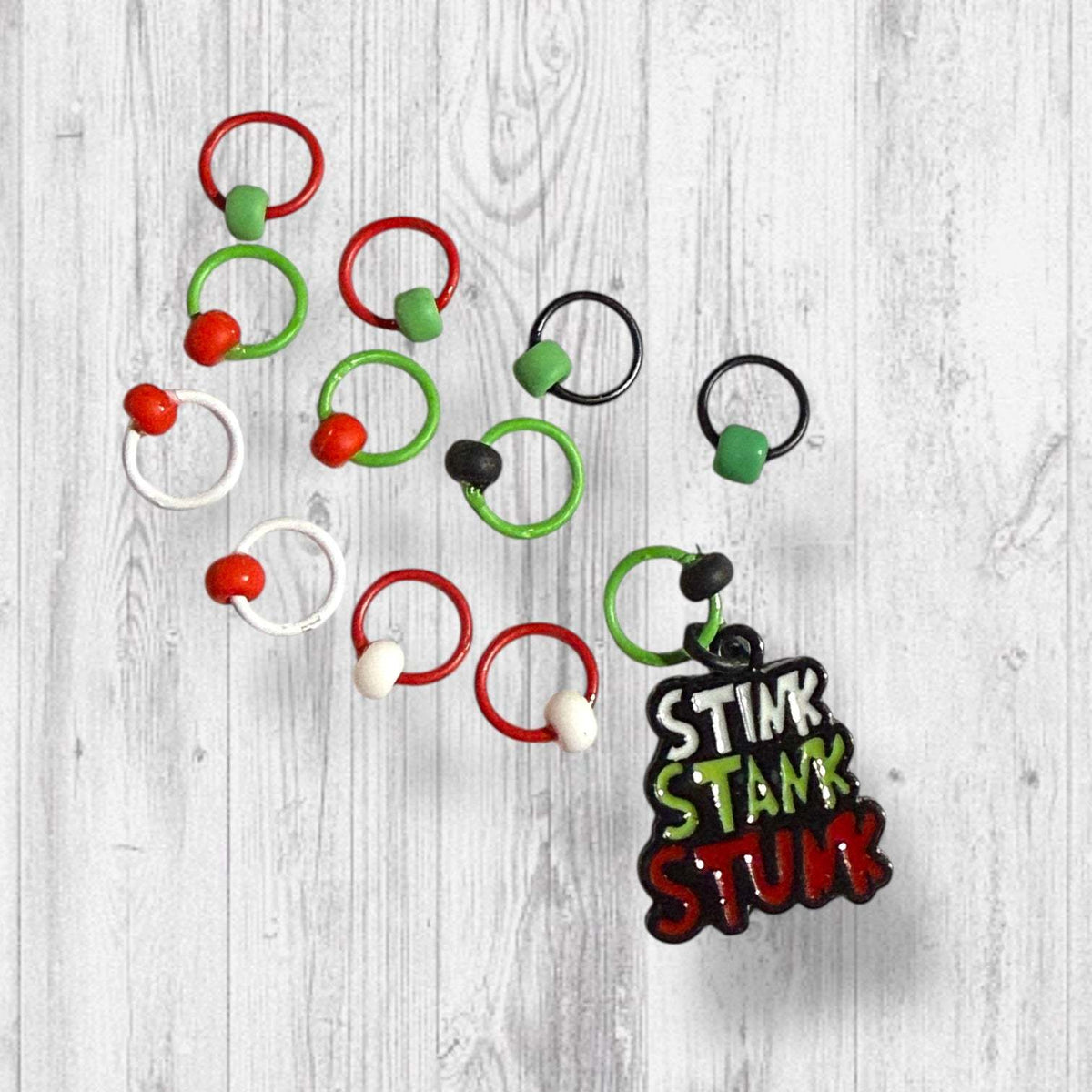 Stink Stank Stunk Progress and Stitch Markers