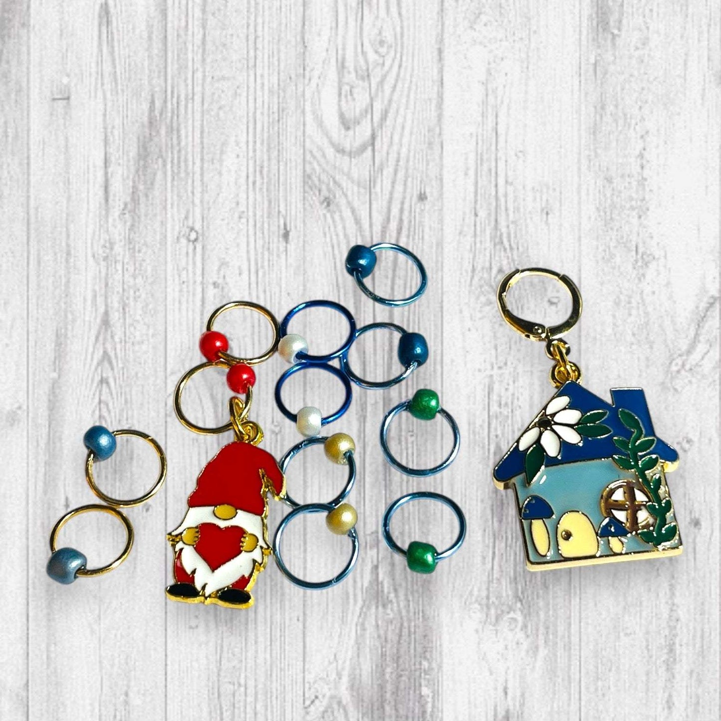 Love this Gnome Home Progress and Stitch Markers