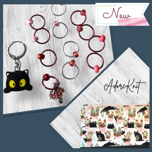 Plant Pots and Paws Progress & Stitch Markers