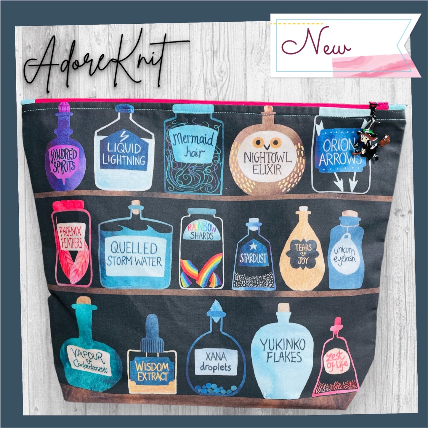 The Witch's Shelf Project Bag - AdoreKnit