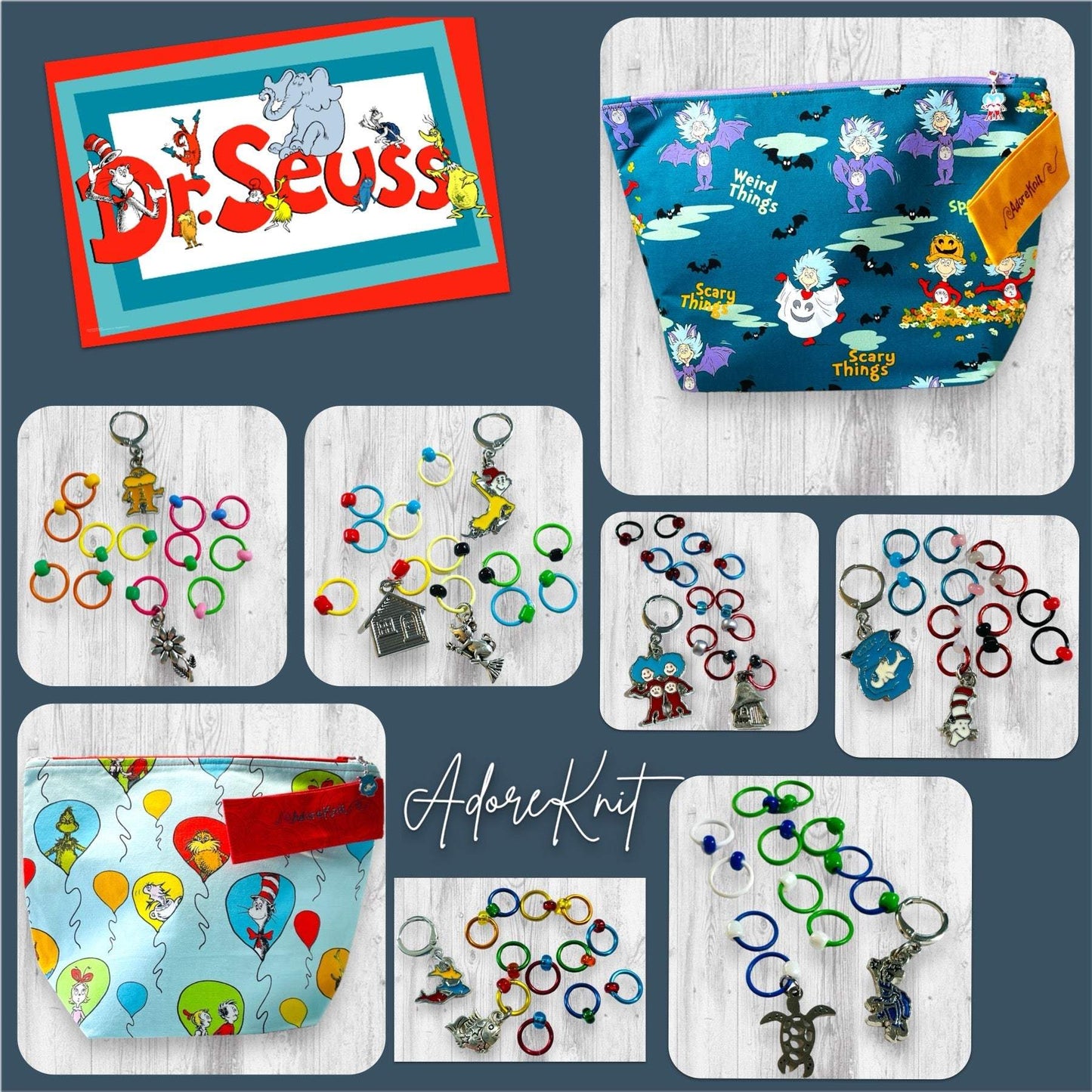 Dr. Seuss Things Project BagAdoreKnitDr. Seuss Things Project Bag! Part of our 2024 Dr. Seuss inspired collection, this is the first of two project bag designs available. Check out the other bag and alSeuss Things Project Bag