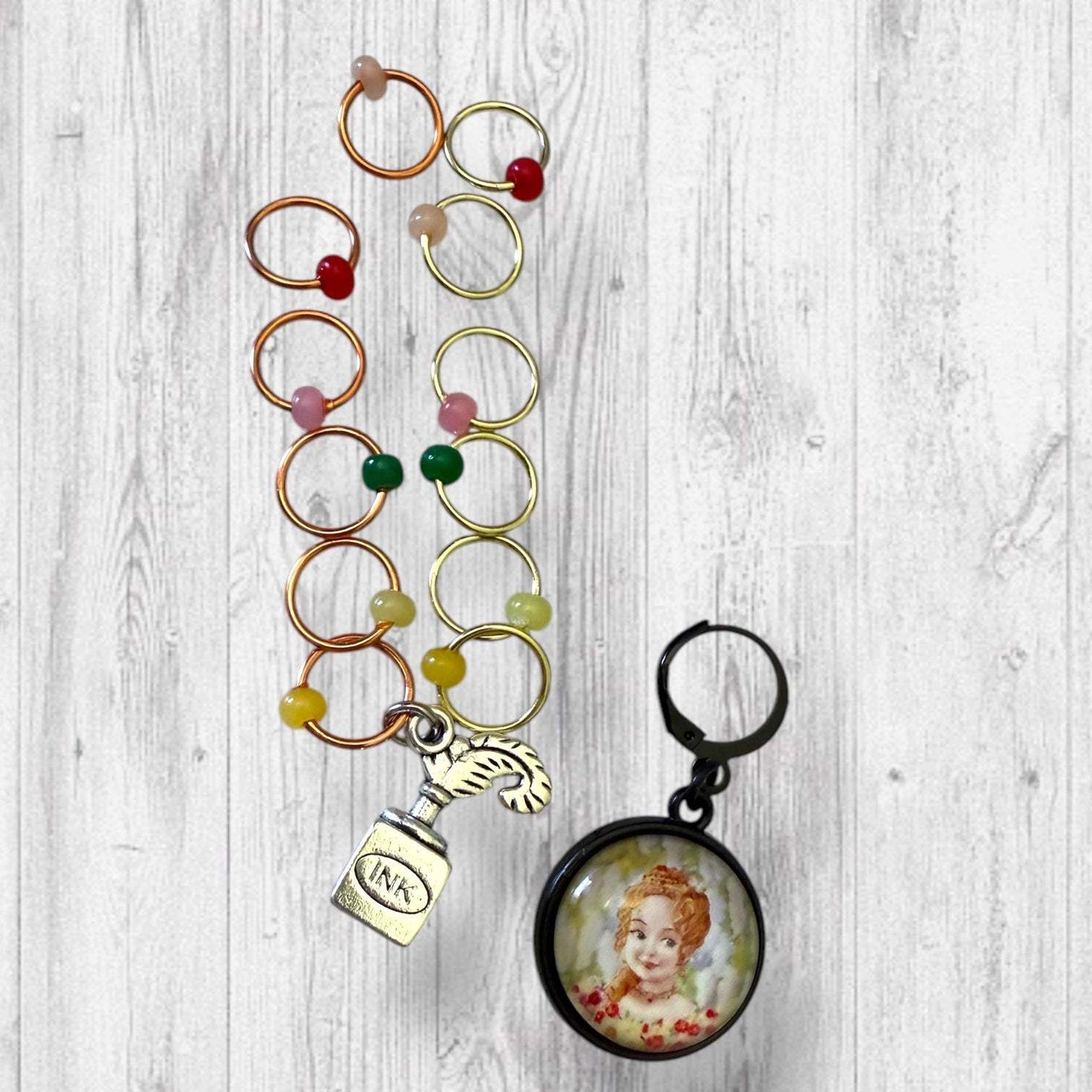 The Wallflower's Wit Progress and Stitch Markers