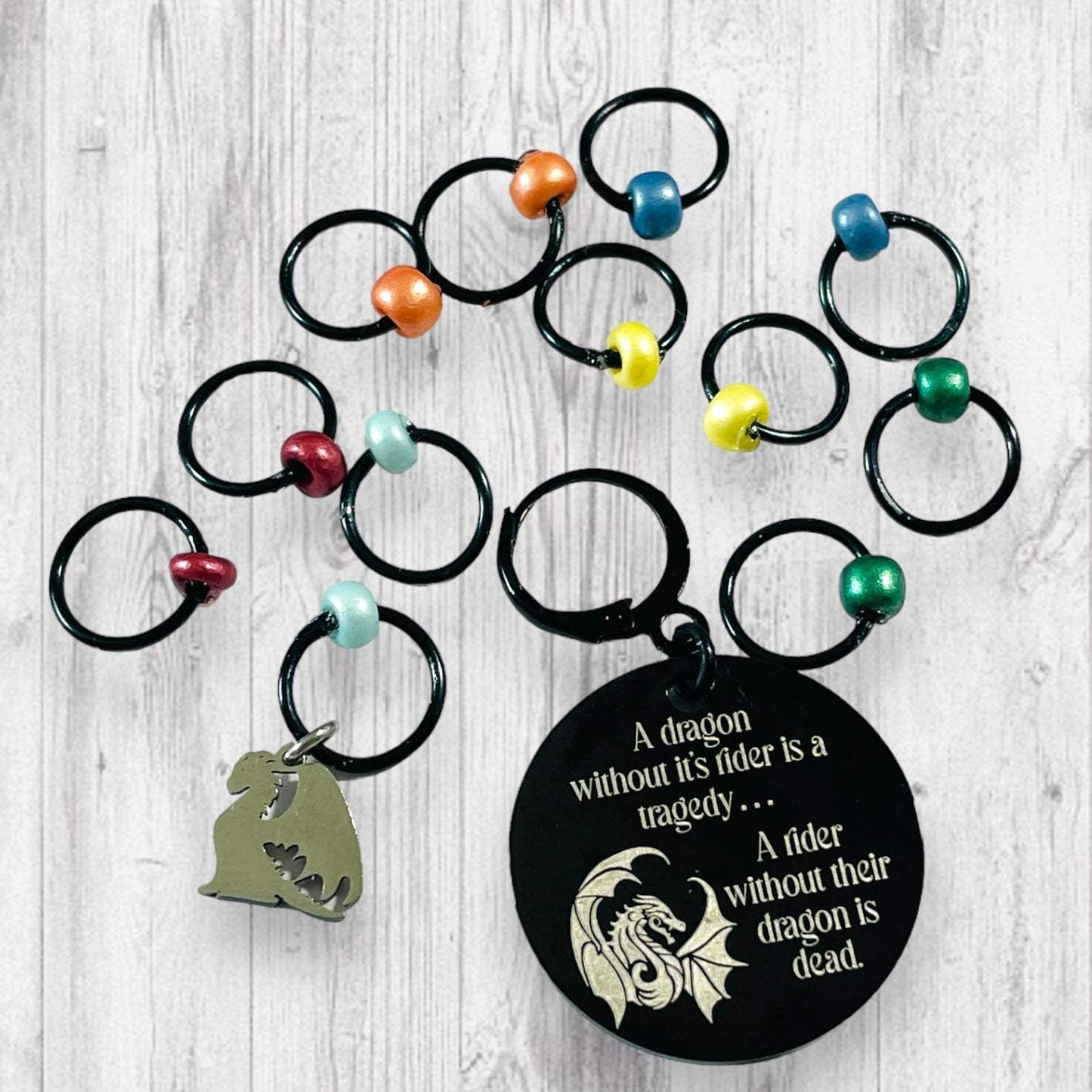 A Rider Without Their Dragon is Dead Progress and Stitch Markers