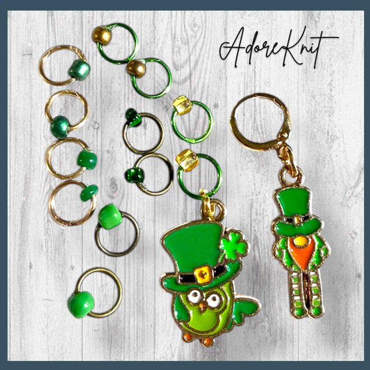 High Hats & Lucky Hoots Progress & Stitch Marker Set