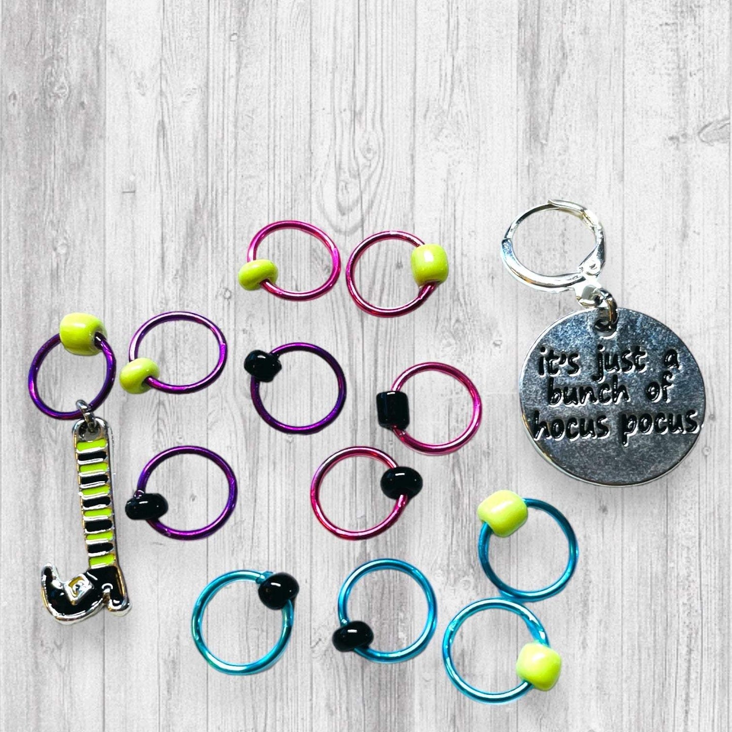 Just a Bunch of Hocus Pocus Progress and Stitch Markers - AdoreKnit