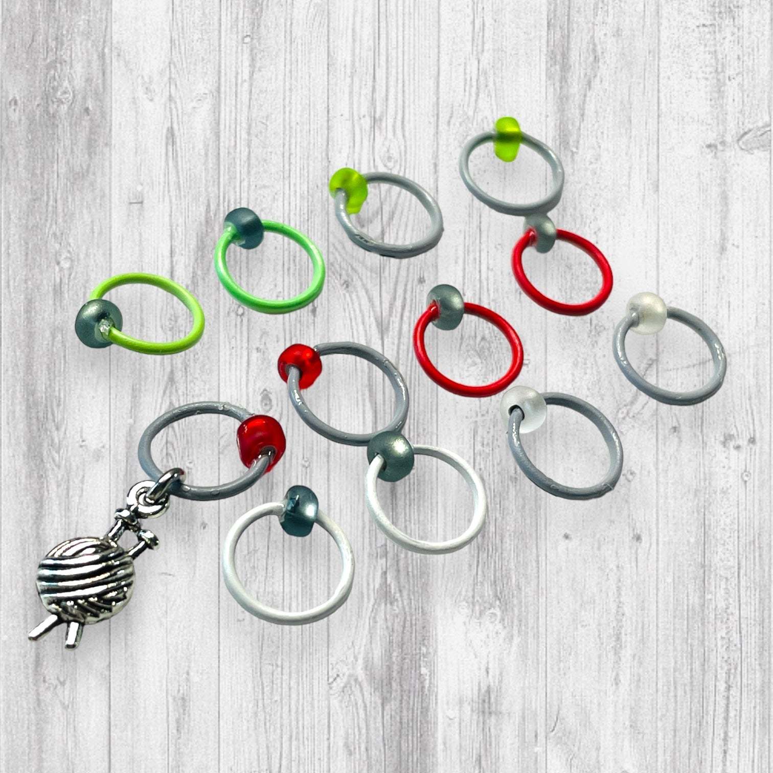 Colorwork Sweater Progress and Stitch Markers Christmas Yarn - AdoreKnit