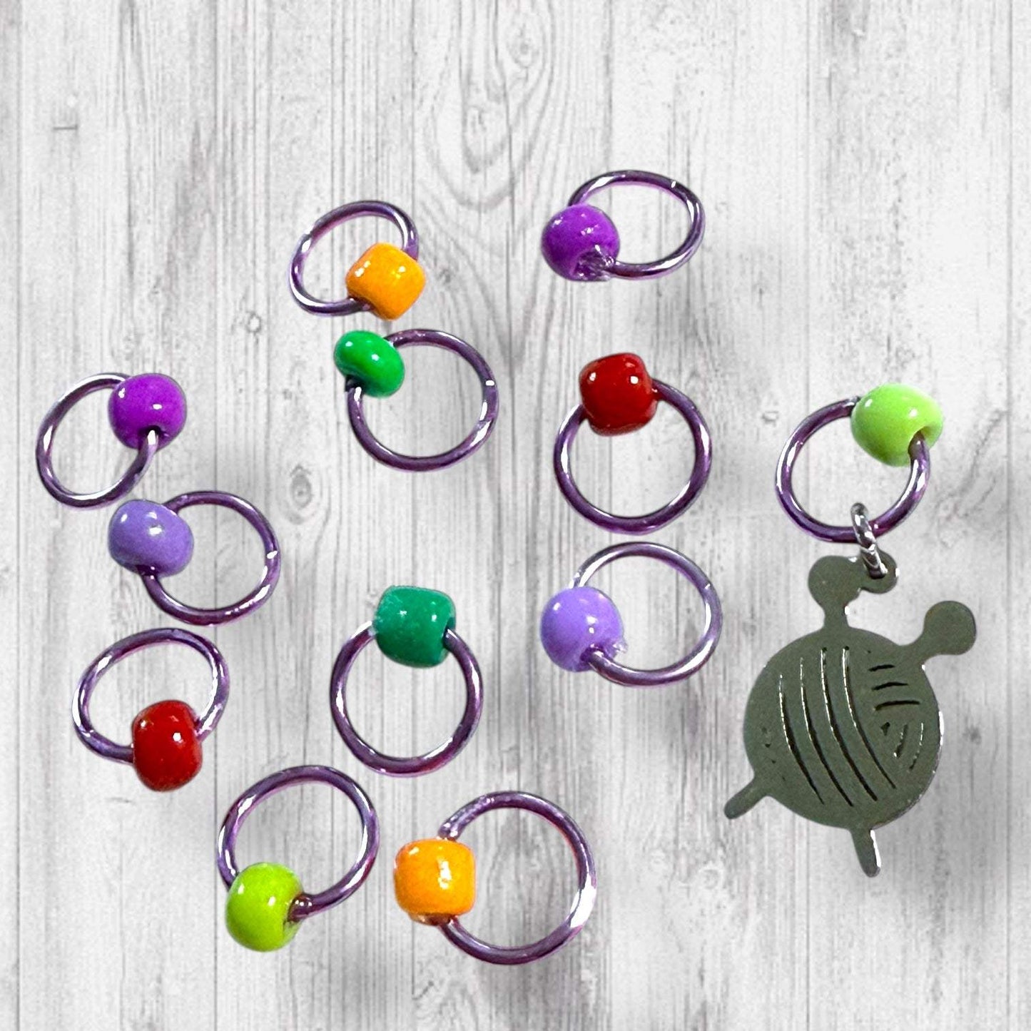 Tree Meowgicians Progress and Stitch Markers