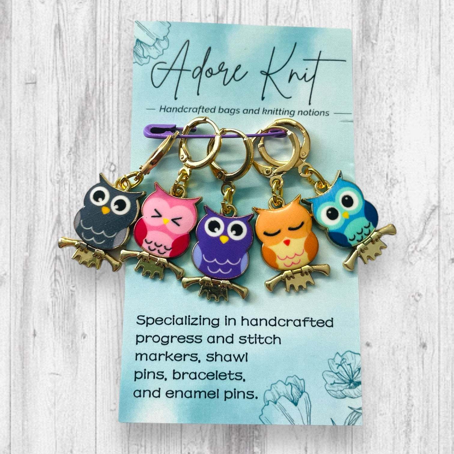 You are Hootiful! Progress Marker Set - AdoreKnit