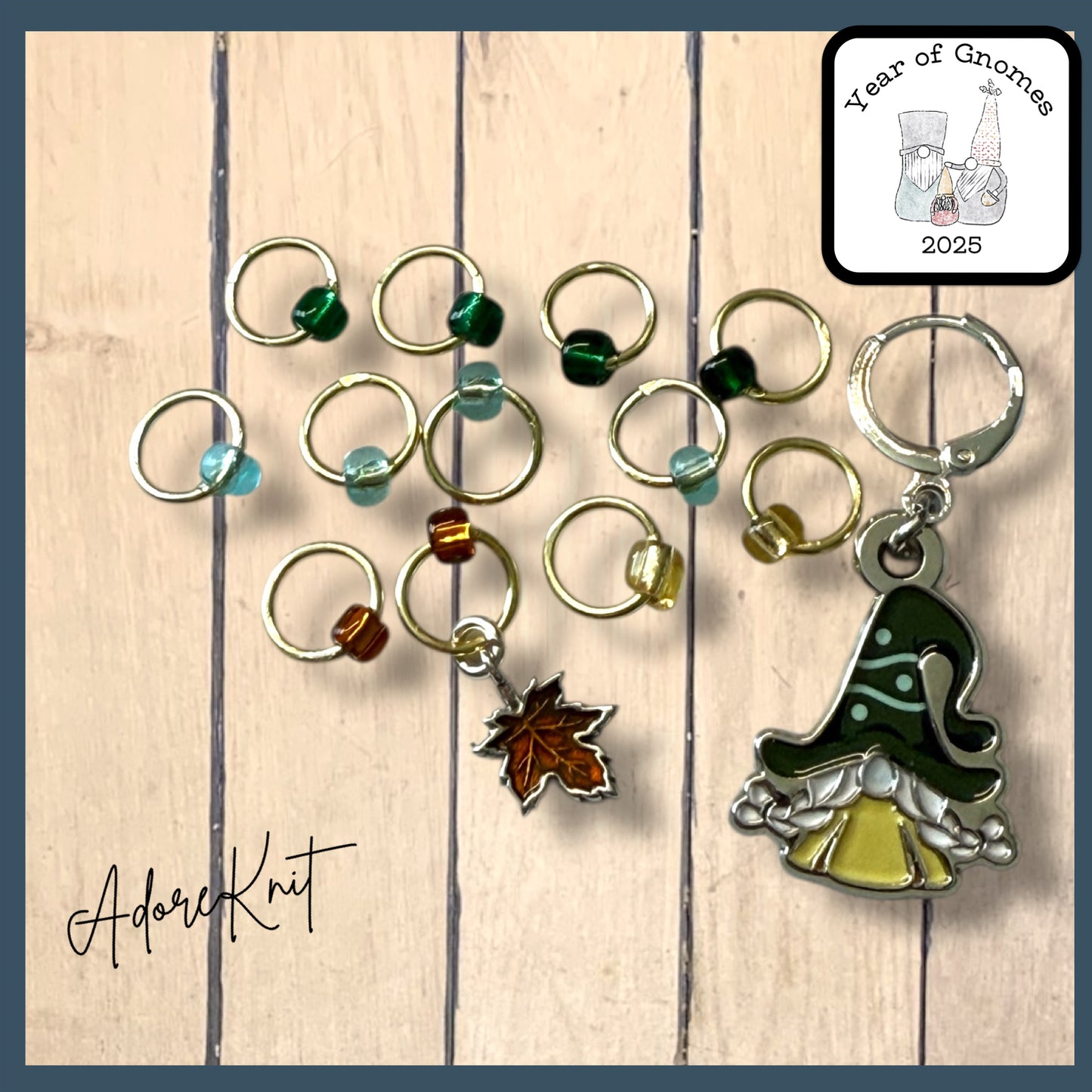 2025 Gnomeleaf Gathering Gnorah Progress & Stitch Marker Sets for Imagined Landscapes