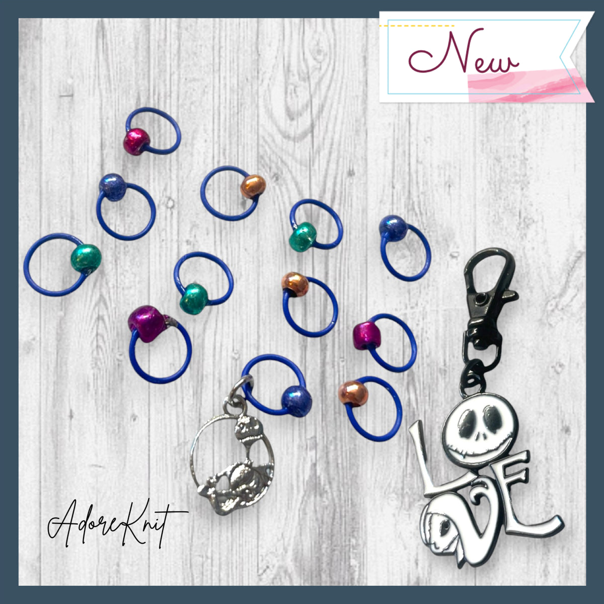 Love Never Dies Progress and Stitch Markers Nightmare Before Christmas