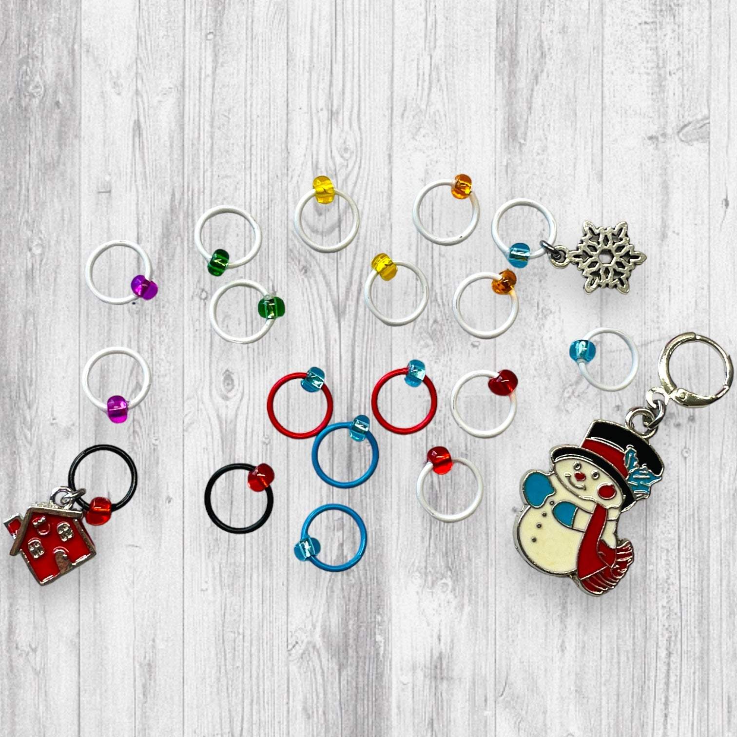 Home for the Holidays Progress and Stitch Markers - AdoreKnit