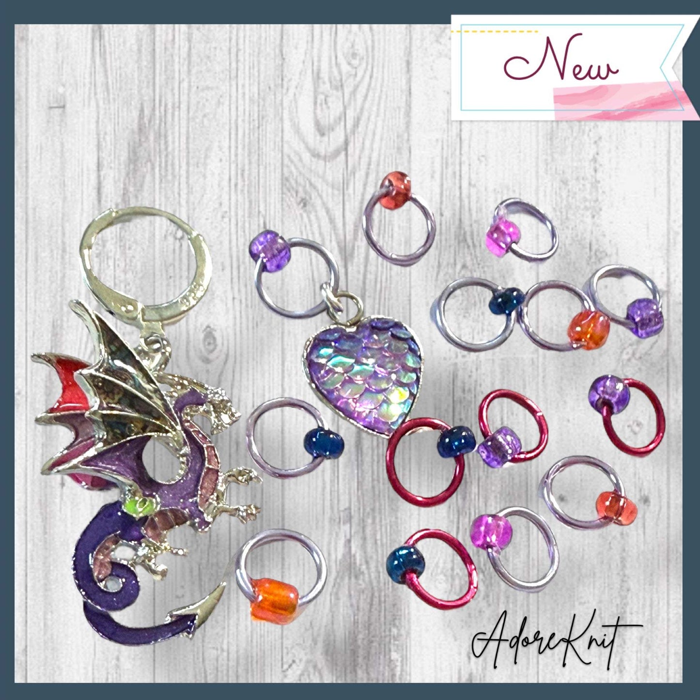 You Don't Have To Believe In Dragons Progress and Stitch Markers