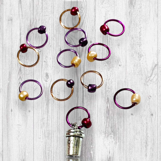 Life Happens Coffee Helps Progress and Stitch Markers