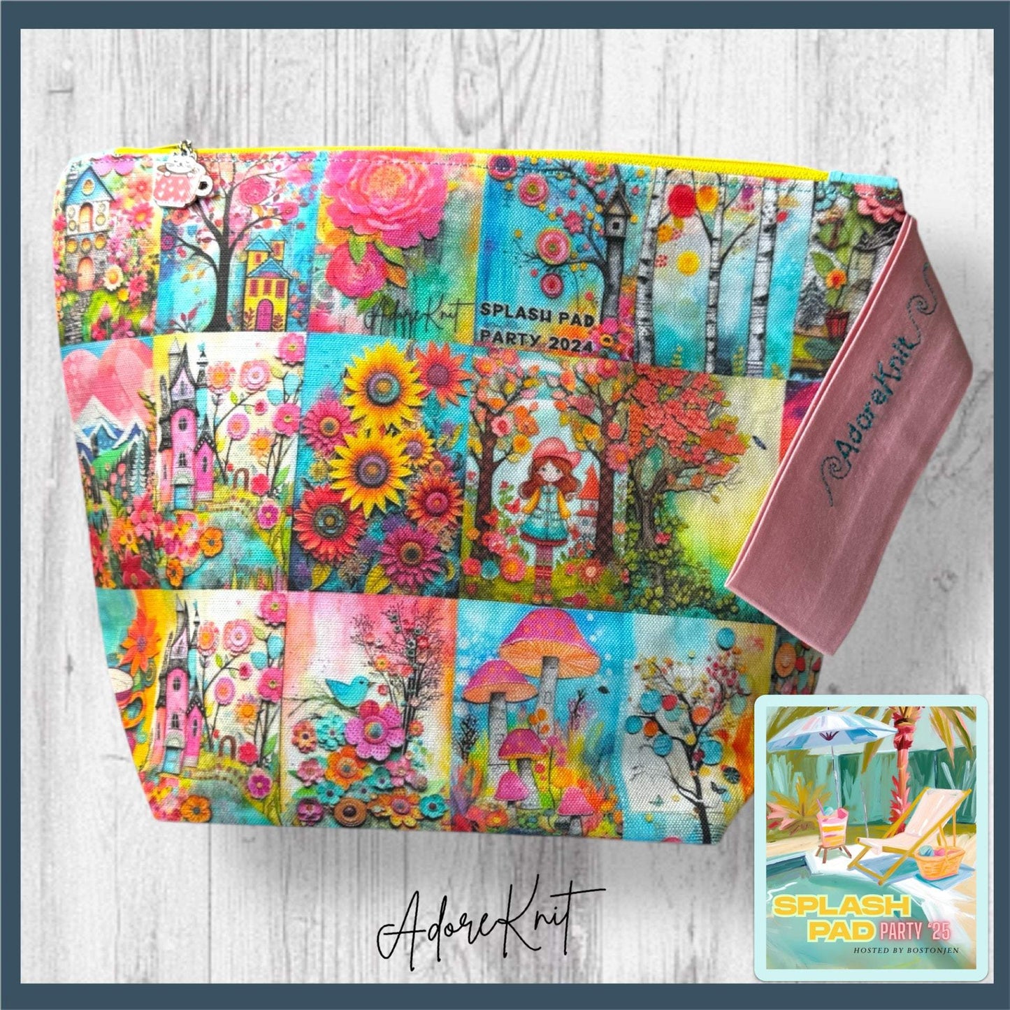 2025 Exclusive Splash Pad Party Cottage Blooms Collection Project Bag Equator, Day-to-Day, Carry All