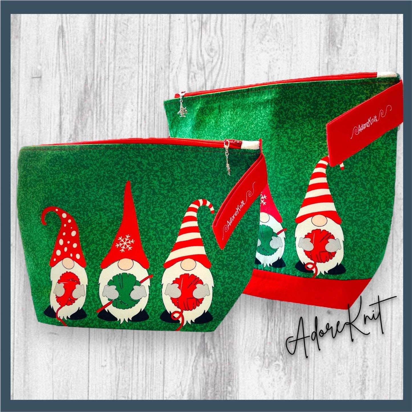 Peppermint Gnome Progress and Stitch Markers too - AdoreKnit