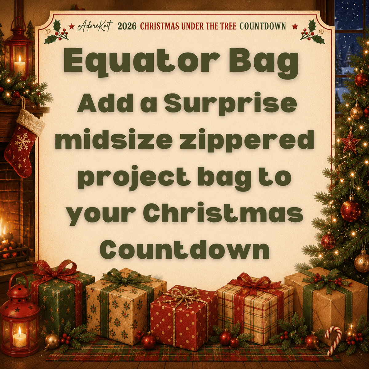 2026 Christmas Under the Tree Countdown | Christmas Stitch Marker Advent | AdoreKnit