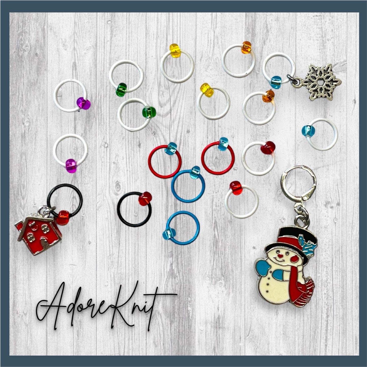 Home for the Holidays Progress and Stitch Markers - AdoreKnit