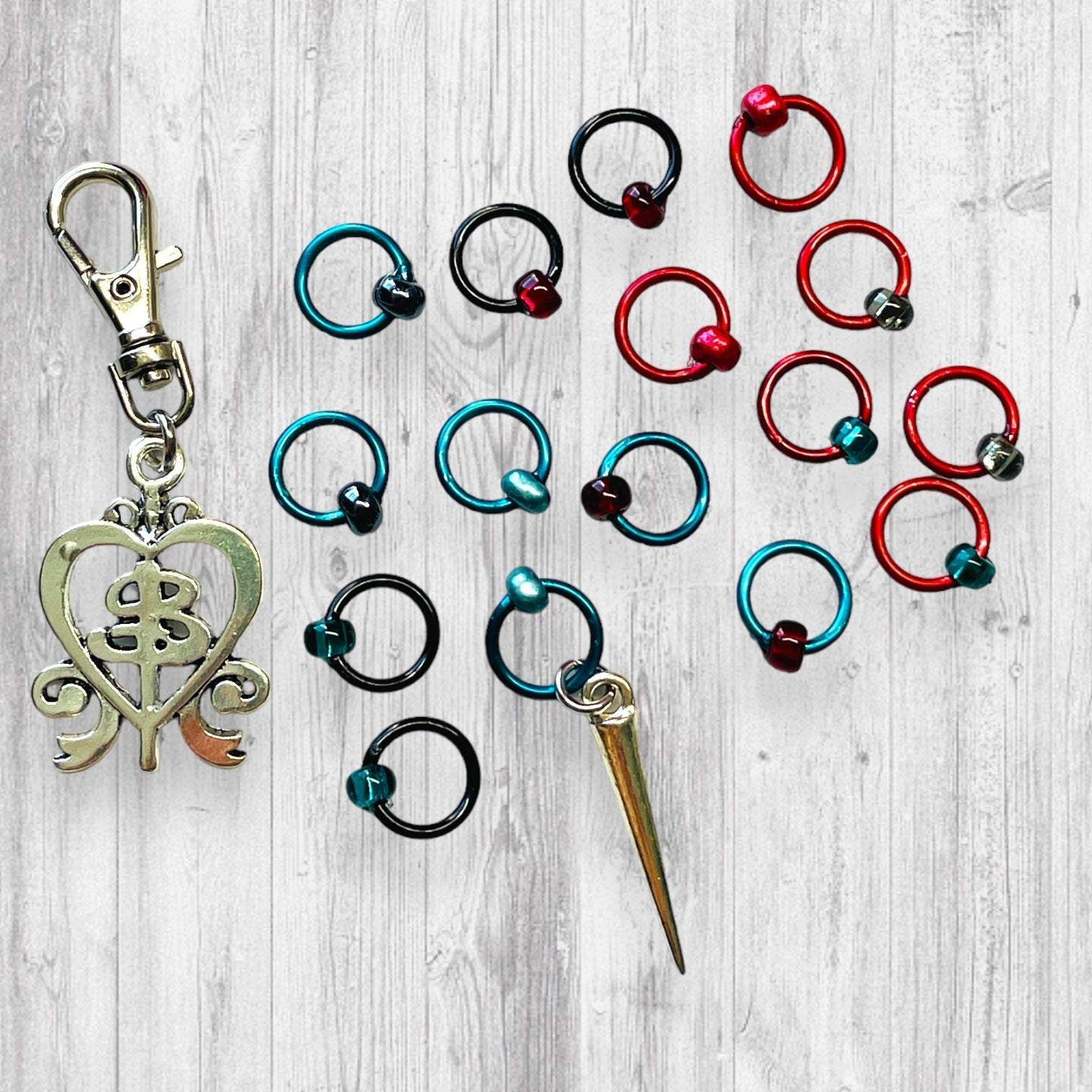 Vampire Slayer Progress and Stitch Markers - AdoreKnit