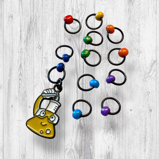 Science of Stitches Progress and Stitch Markers