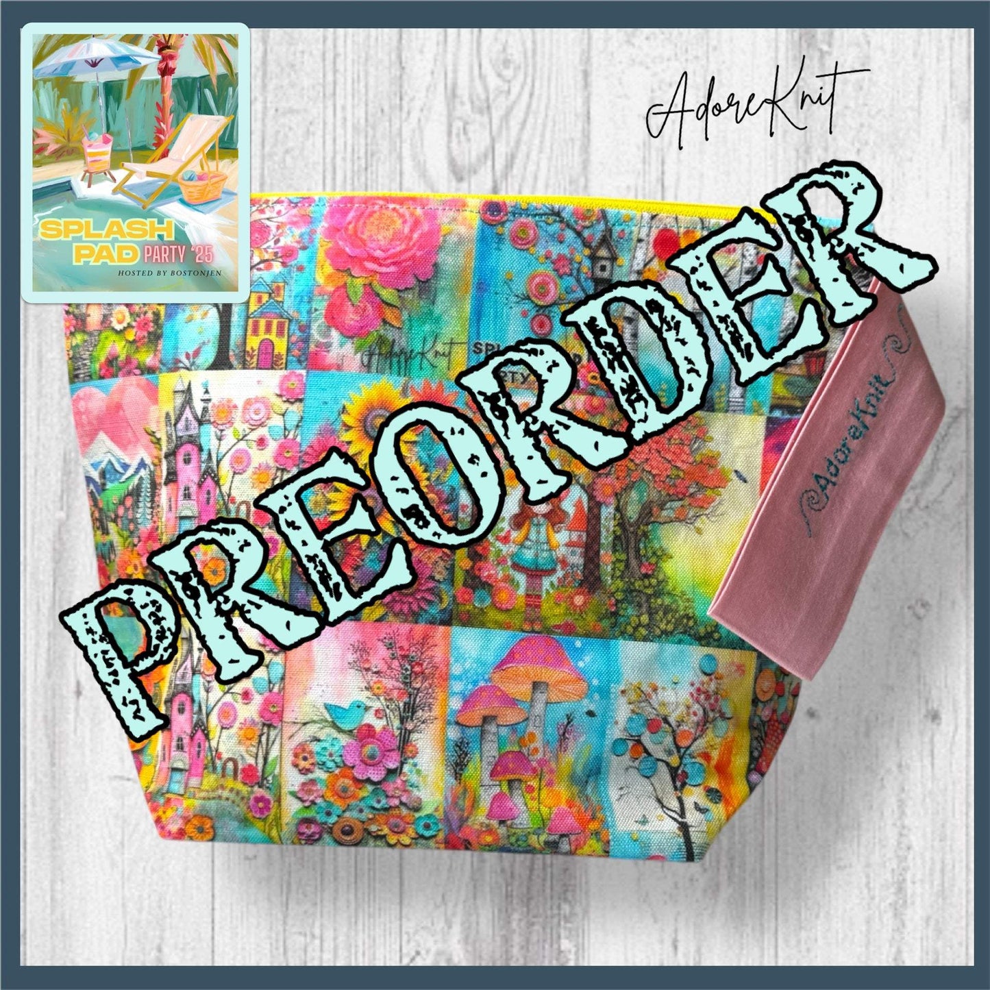 2025 Exclusive Splash Pad Party Cottage Blooms Collection Project Bag Equator, Day-to-Day, Carry All