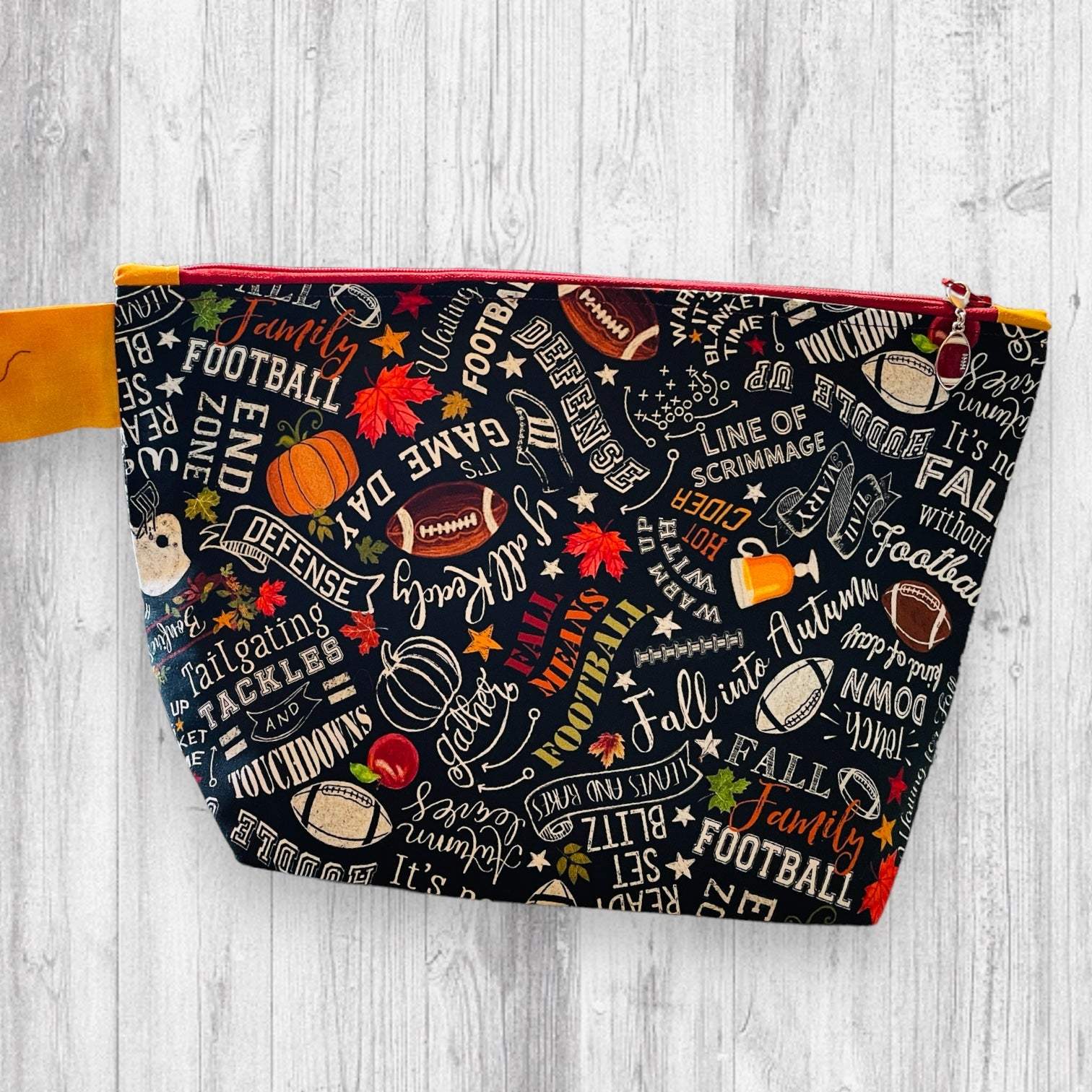 It's Not Fall Without Football Project Bag - AdoreKnit
