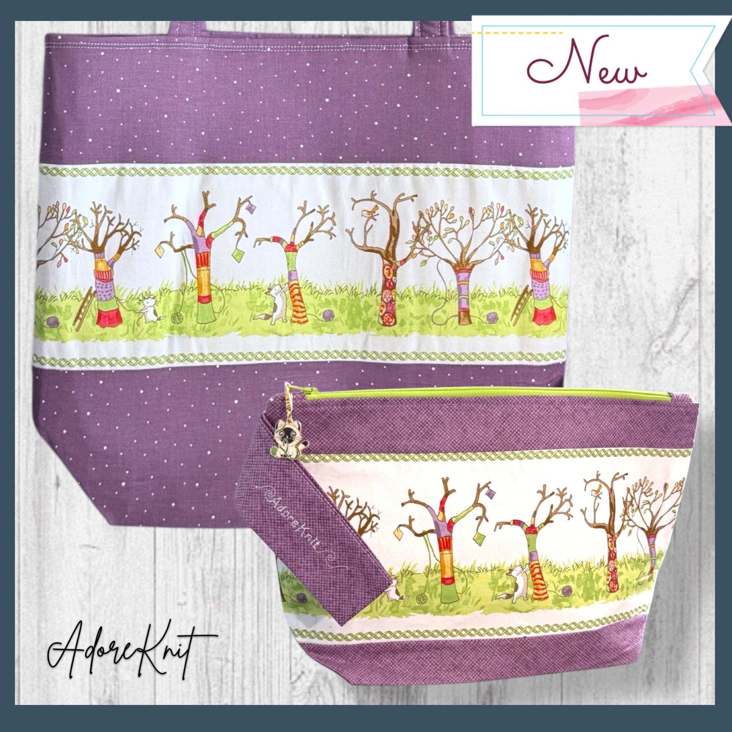 Tree Meowgicians Project Bag