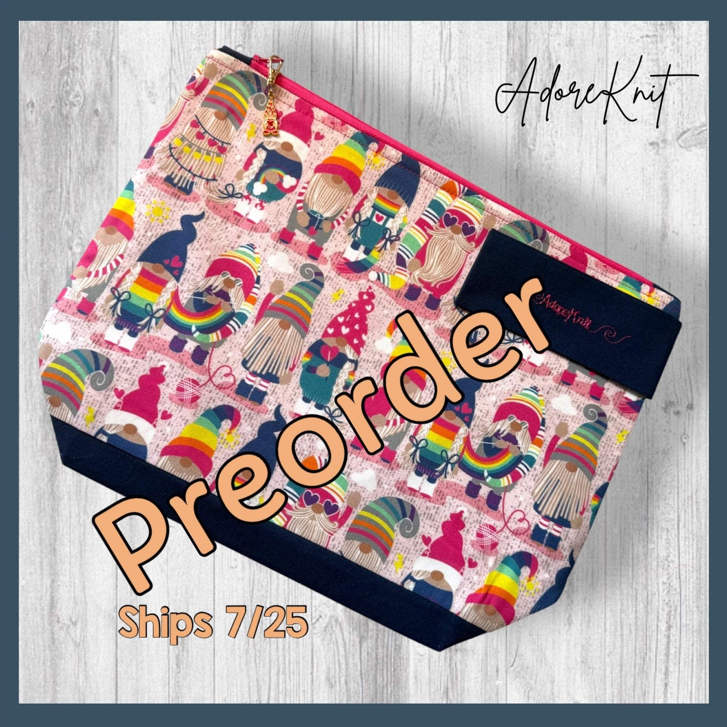 Choose Happy Gnomes Project Bag