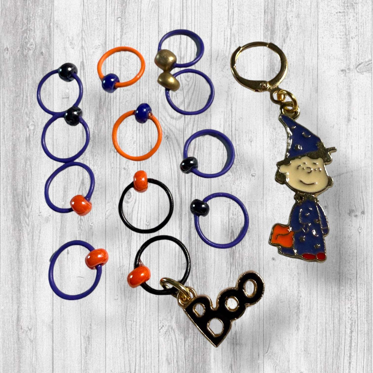 The Great Pumpkin Progress and Stitch Markers