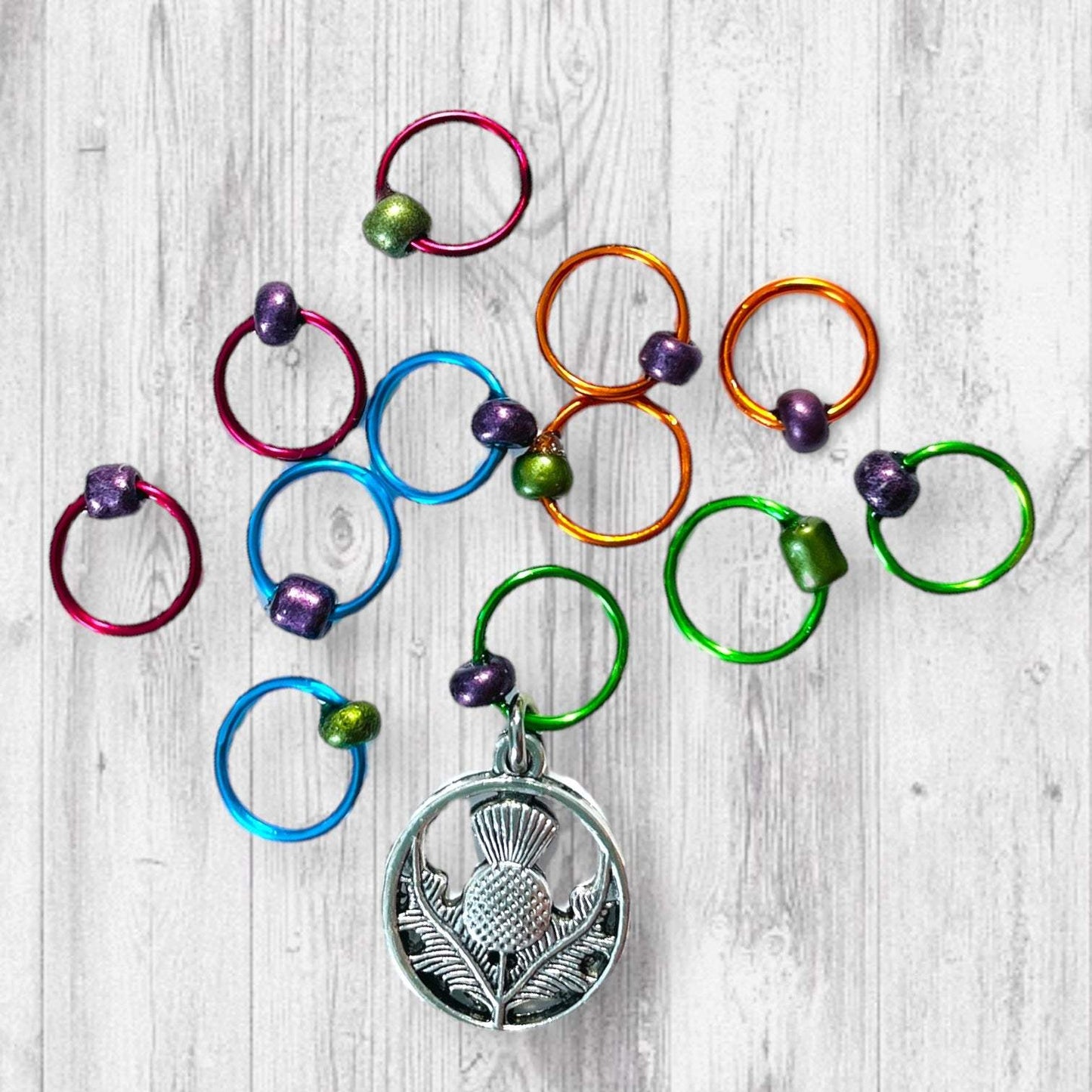 Scottish Library Progress and Stitch Markers - AdoreKnit