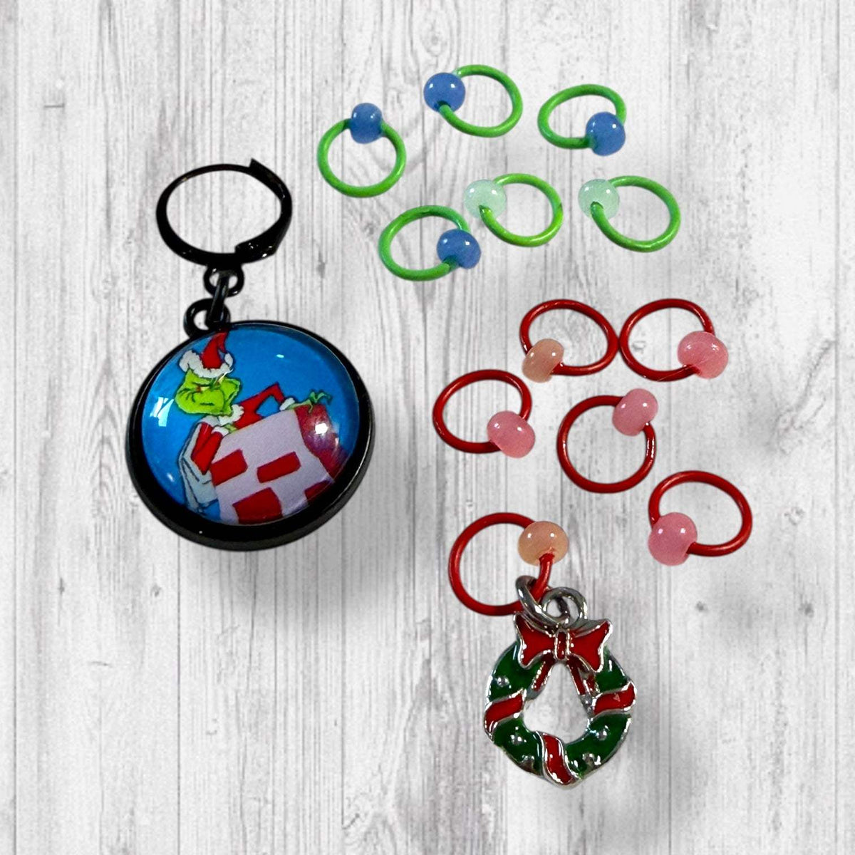 Charming as an EEL Christmas Progress and Stitch Markers